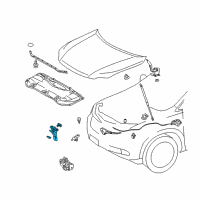 OEM 2013 Lexus RX350 Hook Assembly, Hood Auxiliary Diagram - 53550-48031