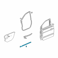 OEM Honda Odyssey Molding Assy., R. FR. Door Diagram - 72410-SHJ-A11