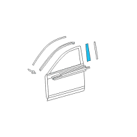 OEM 2008 Toyota Camry Window Molding Diagram - 75755-06020