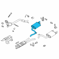 OEM 2017 Ford Mustang Rear Muffler Diagram - FR3Z-5230-DA