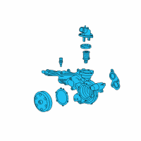 OEM 2020 Chevrolet Suburban Water Pump Assembly Diagram - 12685257