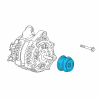 OEM Cadillac Pulley Diagram - 12649094