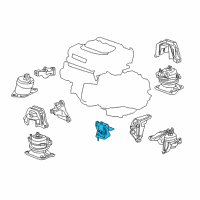 OEM 2016 Acura RLX Rubber Assembly, Transmission Mounting (Lower) Diagram - 50850-TY3-A01