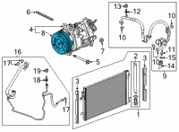 OEM 2022 Cadillac XT4 Clutch & Pulley Diagram - 84554904