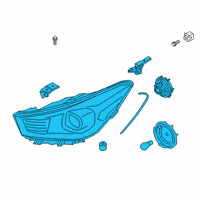 OEM 2021 Kia Rio Driver Side Headlight Assembly Diagram - 92101H9210
