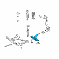 OEM 2015 Lexus GS450h Front Suspension Lower Control Arm Assembly Right Diagram - 48620-30330