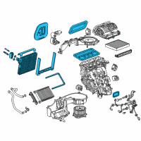 OEM 2018 Chevrolet Impala Evaporator Core Diagram - 84409866