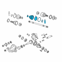 OEM 2011 Infiniti M56 Repair Kit - Dust Boot, Rear Drive Shaft Diagram - 39741-7S029