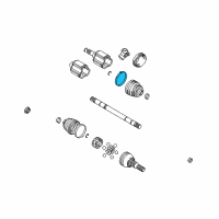 OEM 2007 Chevrolet Uplander Clamp, Front Wheel Drive Shaft Tri-Pot Joint Boot Outer Diagram - 89060342