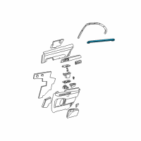 OEM 2000 Lincoln LS Belt Weatherstrip Diagram - XW4Z-5425860-AA