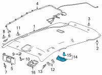 OEM Chevrolet Trailblazer Dome Lamp Assembly Diagram - 42654418