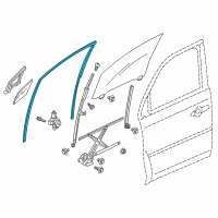 OEM 2022 Honda Pilot Channel, Left Front Door Run Diagram - 72275-TG7-A11