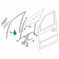 OEM 2019 Honda Ridgeline Motor Assembly, Left Front Window Diagram - 72255-TG7-A01