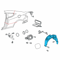 OEM 2017 Lexus RC300 Liner, Rear Wheel Housing Diagram - 65637-24030