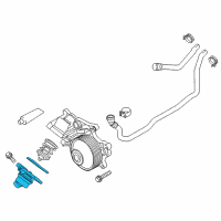 OEM 2014 BMW 328d Engine Coolant Thermostat Housing Diagram - 11-51-8-516-203