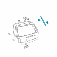 OEM 2005 Toyota Highlander Lift Cylinder Diagram - 68950-49155