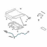 OEM 2012 Lexus GX460 Cable Assembly, Hood Lock Diagram - 53630-35100