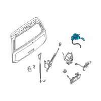 OEM Nissan Pathfinder Armada Back Door Lock Assembly Window, Hatch Diagram - 90330-7S000