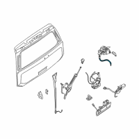 OEM Nissan Cable -Back DOOOR Window Diagram - 90333-ZZ90A