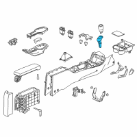 OEM 2012 Honda CR-Z Knob Sub-Assy., Select Lever *NH167L* (GRAPHITE BLACK) Diagram - 54131-SZT-A52ZA