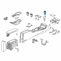 OEM Honda CR-Z Knob, Change Lever *NH846L* (THREAD MEDIUM GRAY) Diagram - 54102-SZT-013ZE