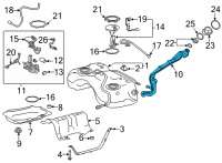 OEM Toyota Corolla Cross Filler Pipe Diagram - 77201-0A050