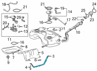 OEM Toyota Corolla Cross Tank Strap Diagram - 77601-0A010