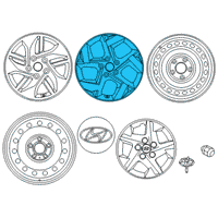 OEM 2021 Hyundai Venue Aluminium Wheel Assembly Diagram - 52910-K2200