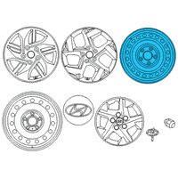 OEM 2020 Hyundai Venue Steel Wheel Assembly Diagram - 52910-K2000
