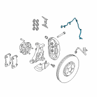 OEM 2021 Ford Mustang Front Speed Sensor Diagram - FR3Z-2C204-A