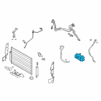 OEM 2015 Nissan Pathfinder Compressor - Cooler Diagram - 92600-1JA1B