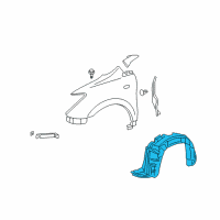 OEM 2006 Scion xA Fender Liner Diagram - 53875-52092