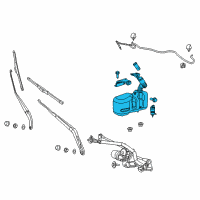 OEM 2017 Ram ProMaster 3500 Reservoir-Windshield Washer Diagram - 68134379AA