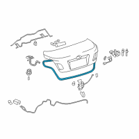 OEM Toyota Camry Weatherstrip Diagram - 64461-06060