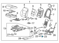 OEM 2022 Chevrolet Trailblazer Seat Switch Knob Diagram - 13274112