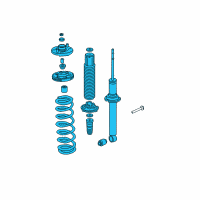 OEM 2003 Honda Accord Shock Absorber Assembly, Rear Diagram - 52610-SDB-A13