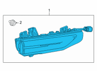 OEM Chevrolet Bolt EUV Combo Lamp Assembly Diagram - 42779963