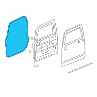 OEM 2009 Hummer H3 Door Weatherstrip Diagram - 25931869