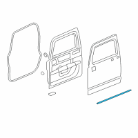 OEM Hummer H3T Lower Weatherstrip Diagram - 15116981