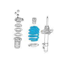 OEM 2017 Honda Ridgeline Spring, Right Front Diagram - 51401-T6Z-A01