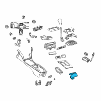 OEM 2004 Lexus LS430 Instrument Panel Cup Holder Assembly Diagram - 55620-50030-C0