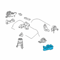 OEM 2020 Lexus RX450hL Bracket, Engine Mount Diagram - 12325-31060