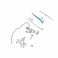 OEM Nissan Windshield Wiper Arm Assembly Diagram - 28886-JA00A