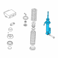 OEM 2000 BMW 740iL Rear Left Spring Strut Diagram - 37-12-1-091-411