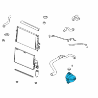 OEM 2000 Saturn LW1 Reservoir, Coolant Recovery Diagram - 22681006