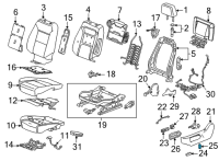 OEM 2021 Chevrolet Tahoe Seat Switch Knob Diagram - 84586503