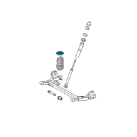 OEM 2011 Toyota Sienna Spring Insulator Diagram - 48257-08020