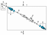 OEM 2022 Toyota Corolla Cross Boot Kit Diagram - 45535-09660