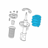 OEM 2016 Chevrolet Volt Front Coil Spring Diagram - 23145141