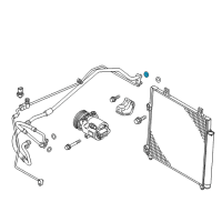 OEM 2001 Dodge Stratus O Ring-Air Conditioning Line Diagram - MR117055